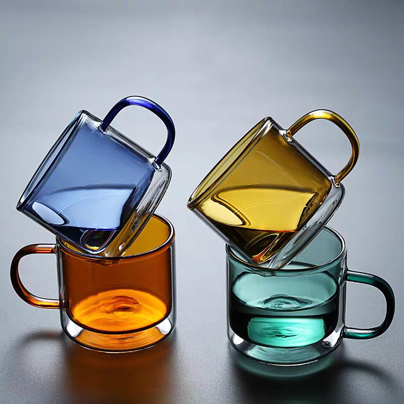 double wall glass coffee cup