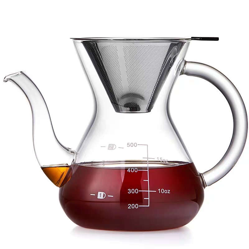 Glass Coffee pot sharing pot