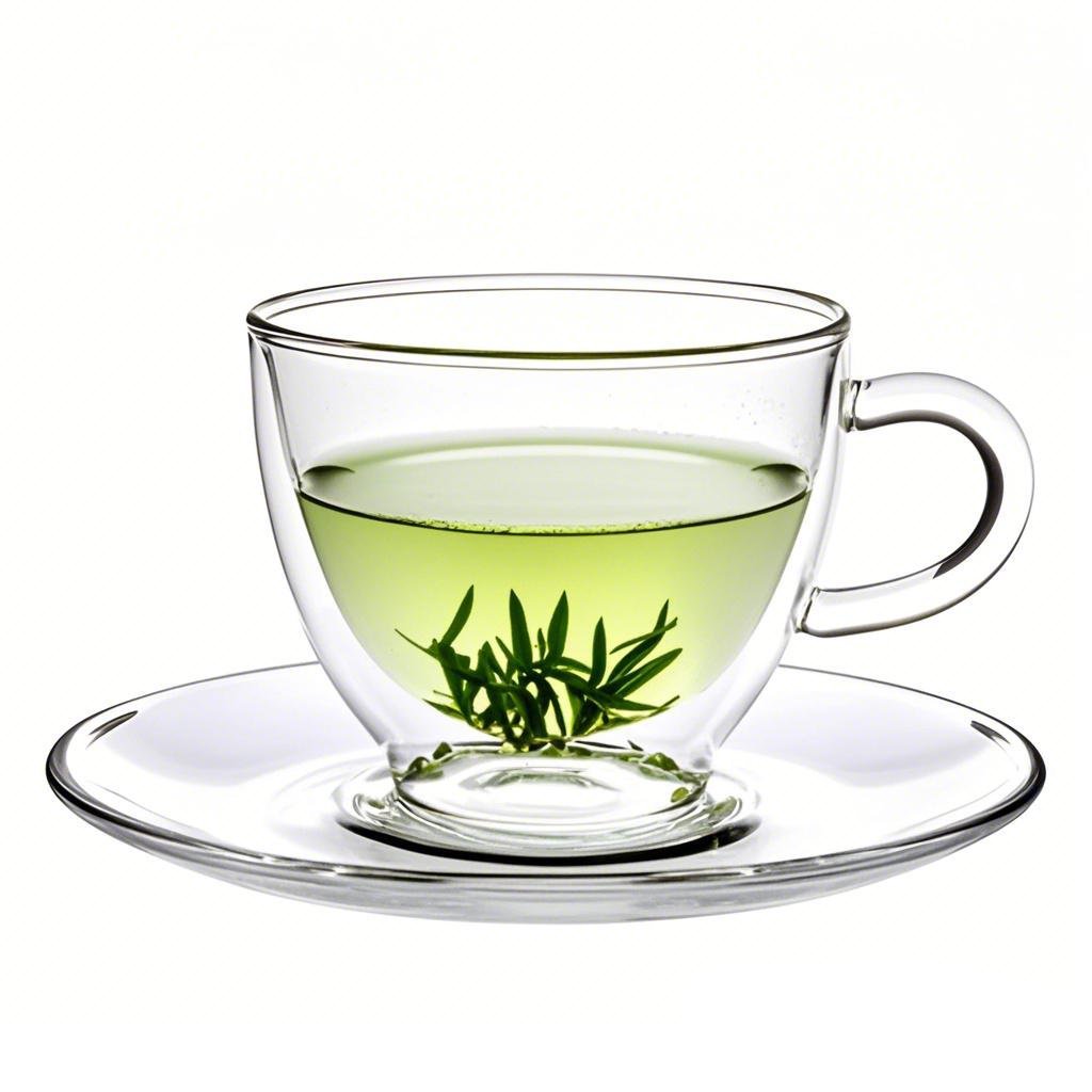 borosilicate glass tea cup with sacuer