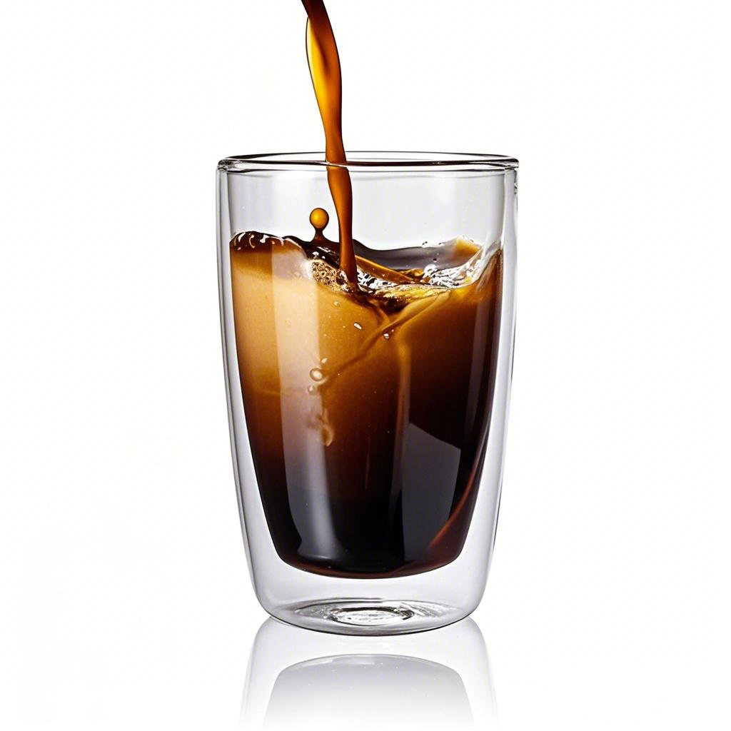 Double-wall borosilicate glass coffee cup with heat-resistant design