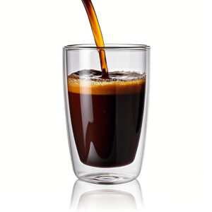 Customizable double wall glass cup for coffee – wholesale