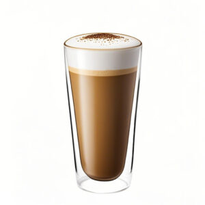 Customizable double wall glass coffee cup for café branding or coffee chain promotion