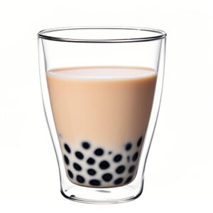 Pouring hot coffee from a glass carafe into a double wall mug – steam rising, clear glass
