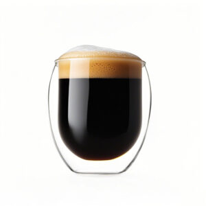 Double wall borosilicate glass cup for hot coffee, heat-resistant and cool to touch