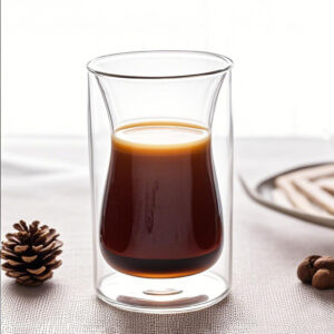 Borosilicate double wall insulated coffee cup