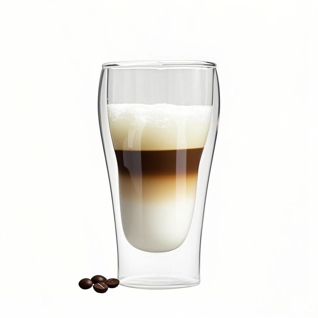 Food‑safe double wall borosilicate glass cup – lead‑free, cadmium‑free, and odor‑free for pure coffee taste